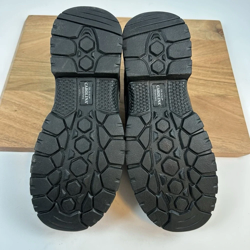 New Mens Carolina CA9538 Black‎ Leather Oxford Composite Toe Shoes Sz 8.5 2E
